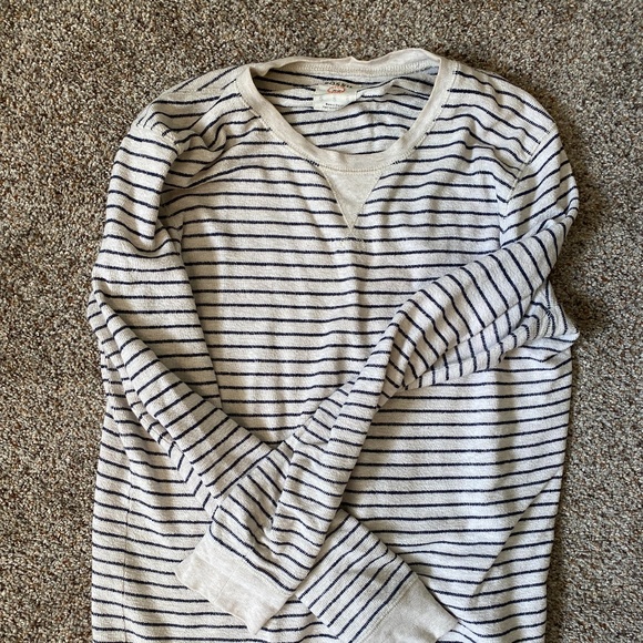 French Terry Striped Sweater - Picture 1 of 2